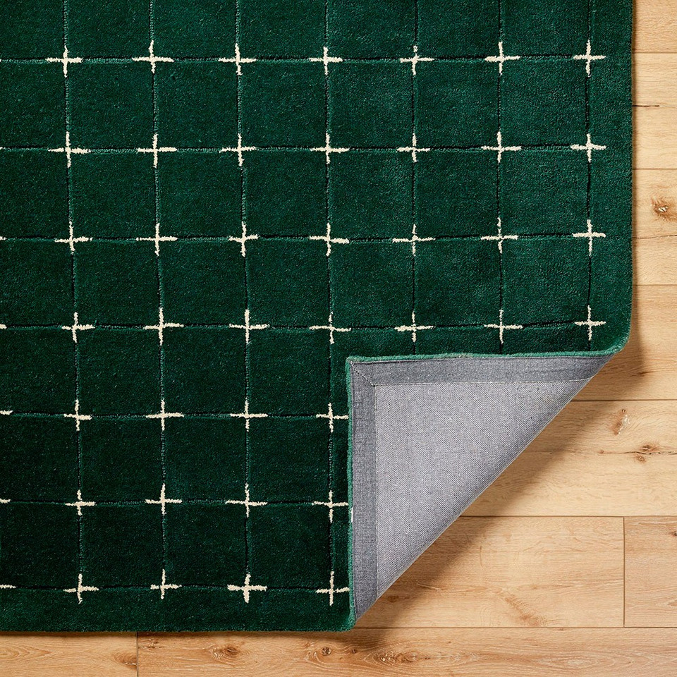 Brook Modern Wool Green Rug