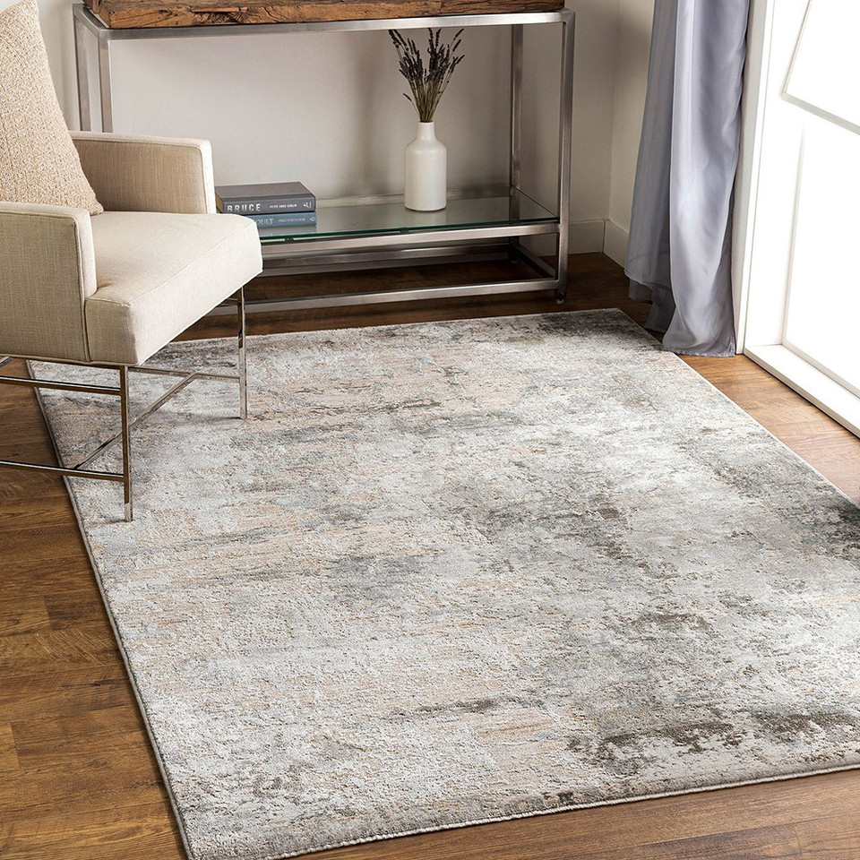 Brunswick Abstract Modern Beige Grey Rug