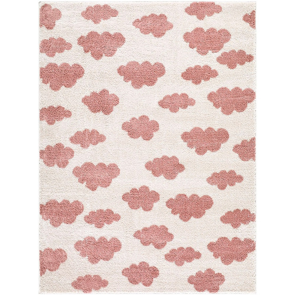 Fossay Washable Cloud Shaggy Ivory Rug