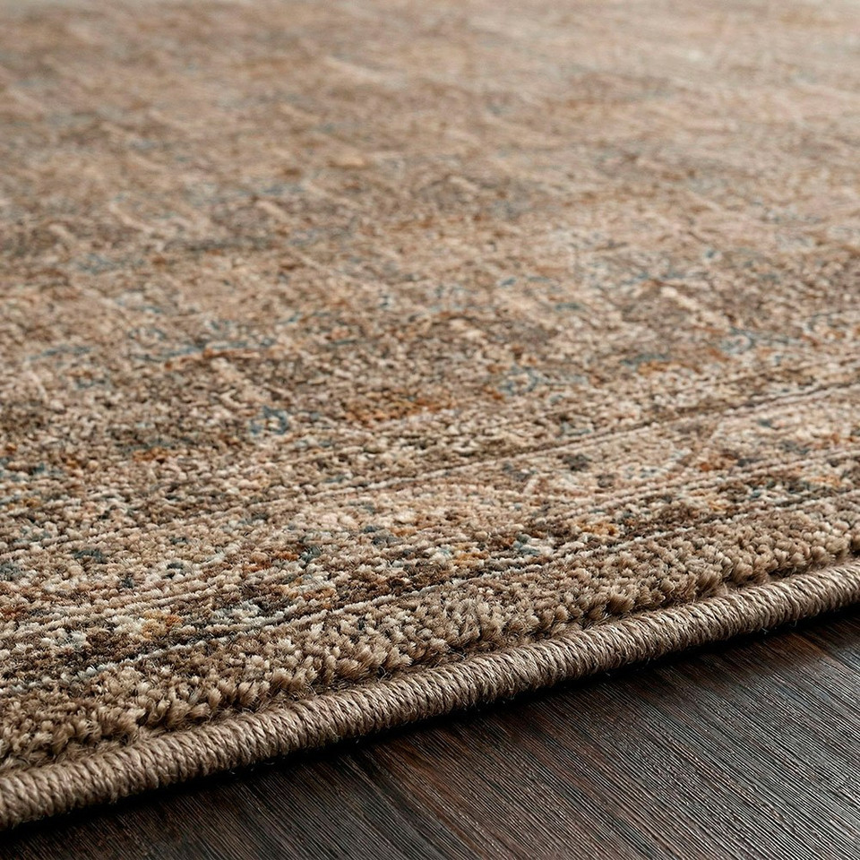 Arda Vintage Traditional Light Brown Rug