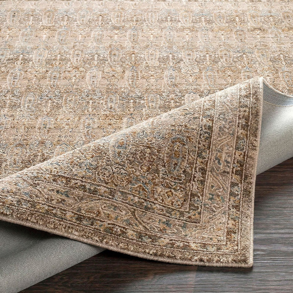 Arda Vintage Traditional Light Brown Rug