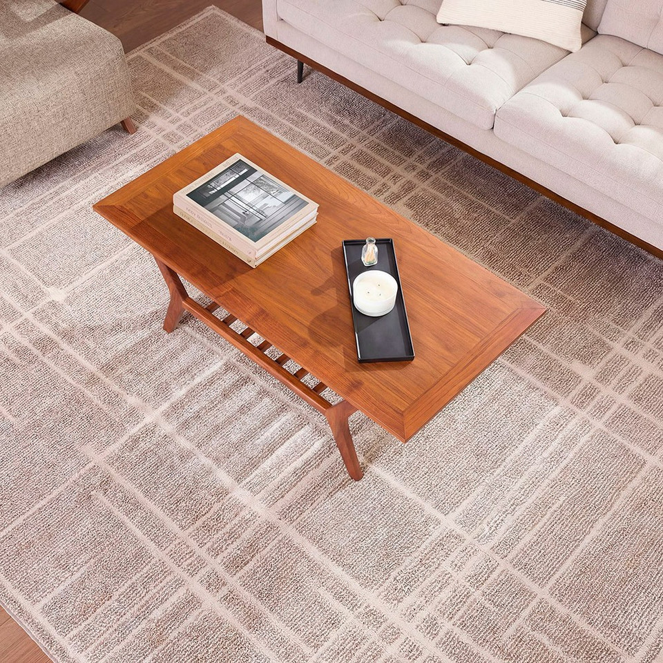 Alba Modern Graphic Taupe Rug