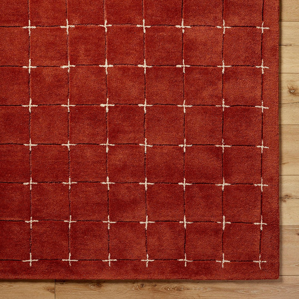 Brook Modern Wool Terracotta Rug