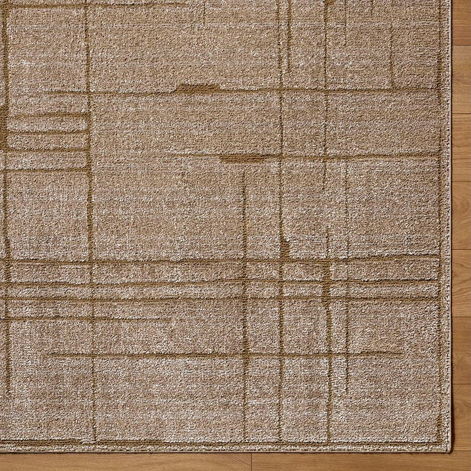 La Luna Modern Graphic Taupe Rug