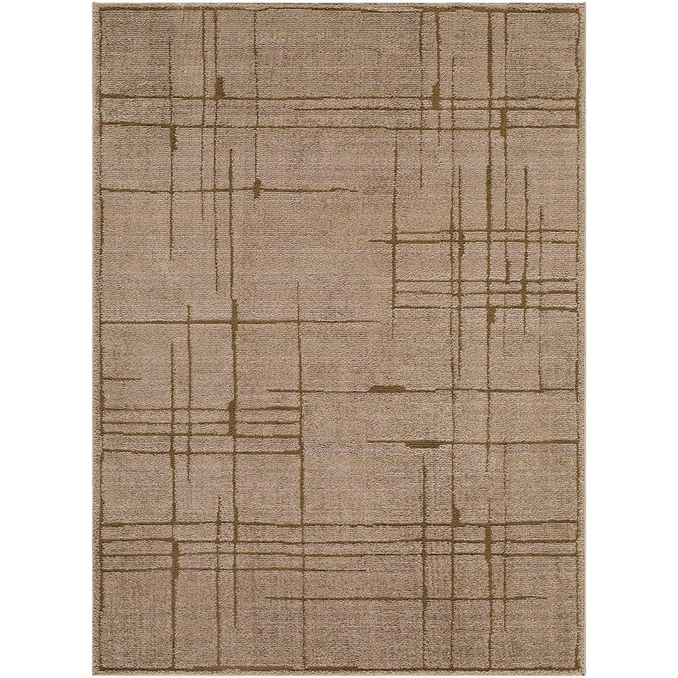 La Luna Modern Graphic Taupe Rug