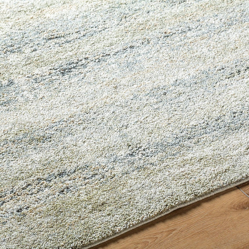 Avellino Abstract Modern Marble Green Blue Rug