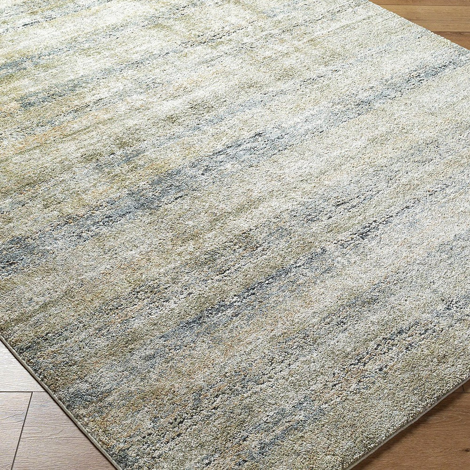 Avellino Abstract Modern Marble Green Blue Rug