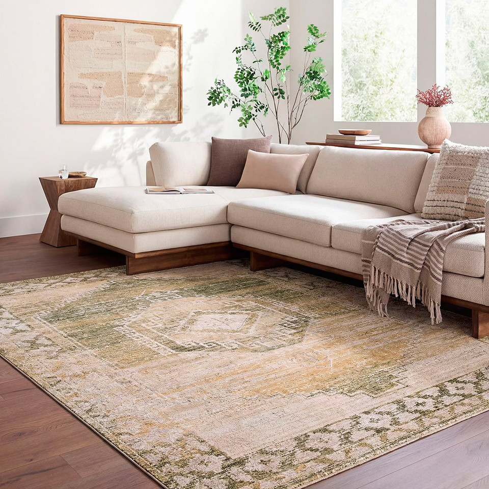 Fifth Avenue Vintage Traditional Olive Rug