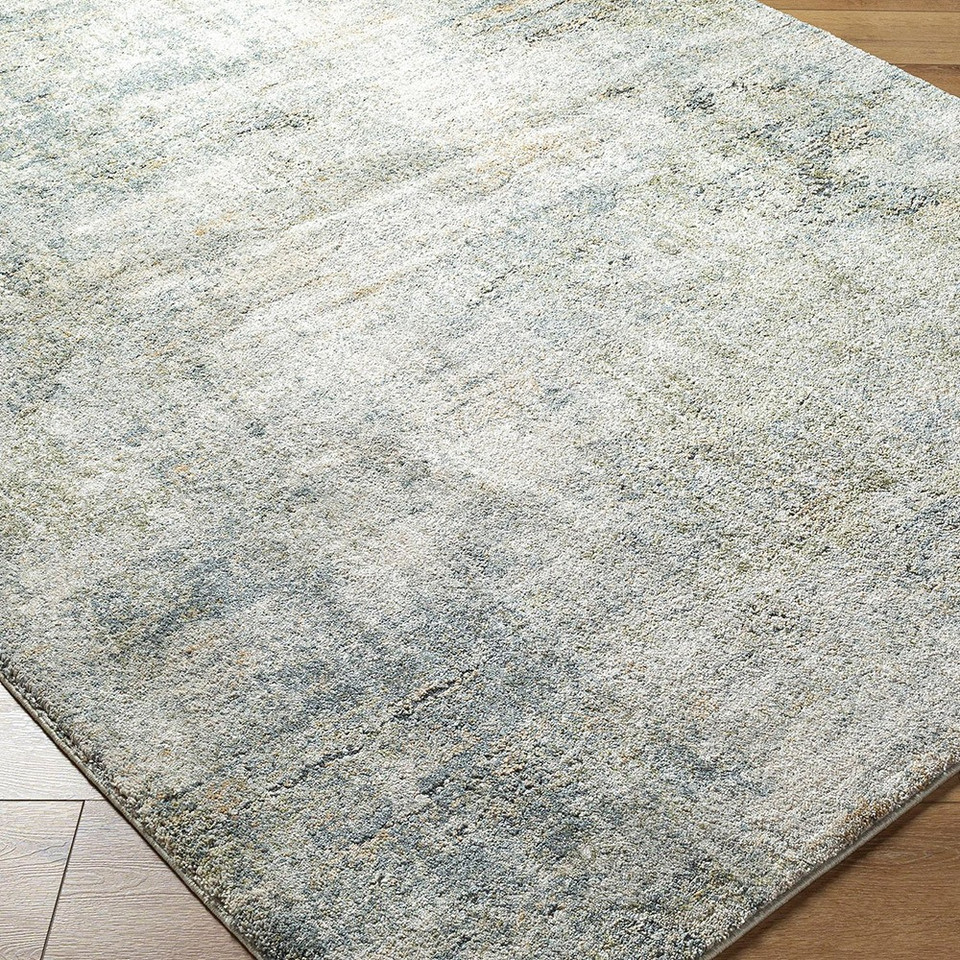 Avellino Abstract Modern Marble Green Grey Rug