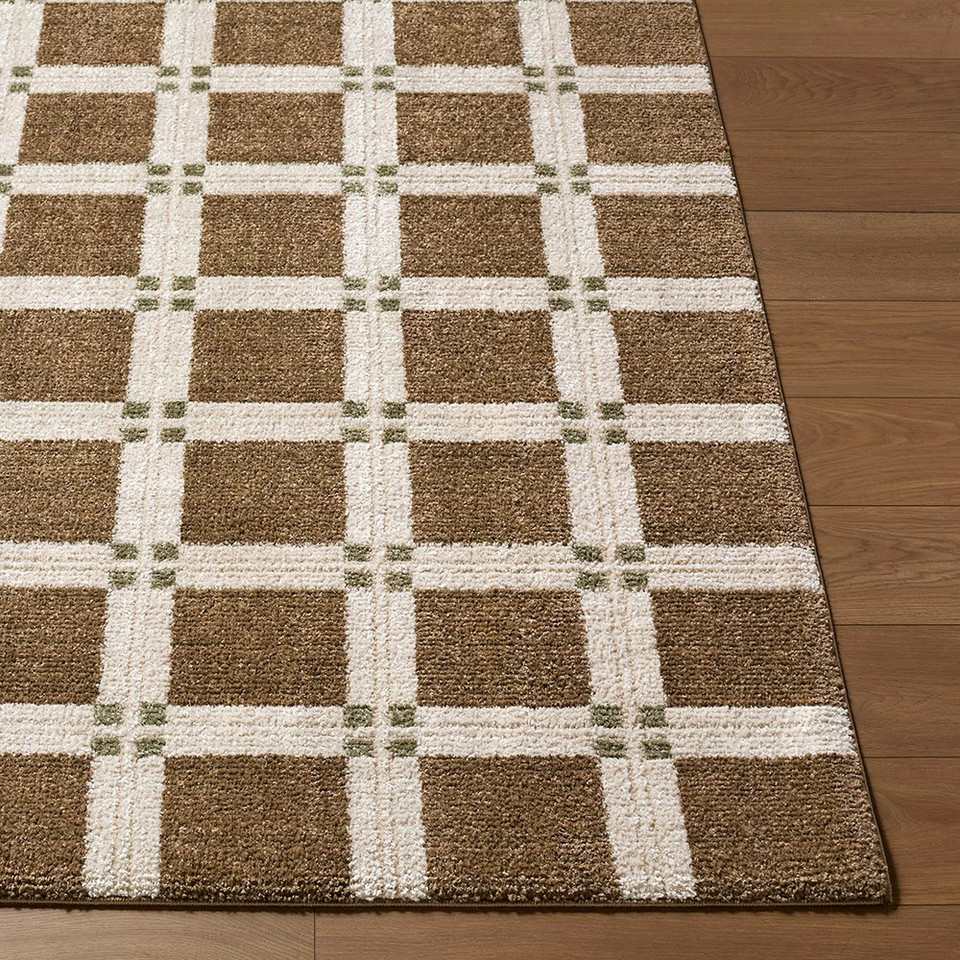 La Luna Modern Graphic Dark Brown Rug