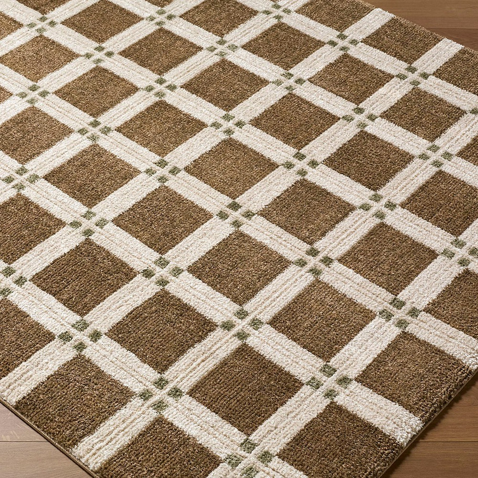 La Luna Modern Graphic Dark Brown Rug