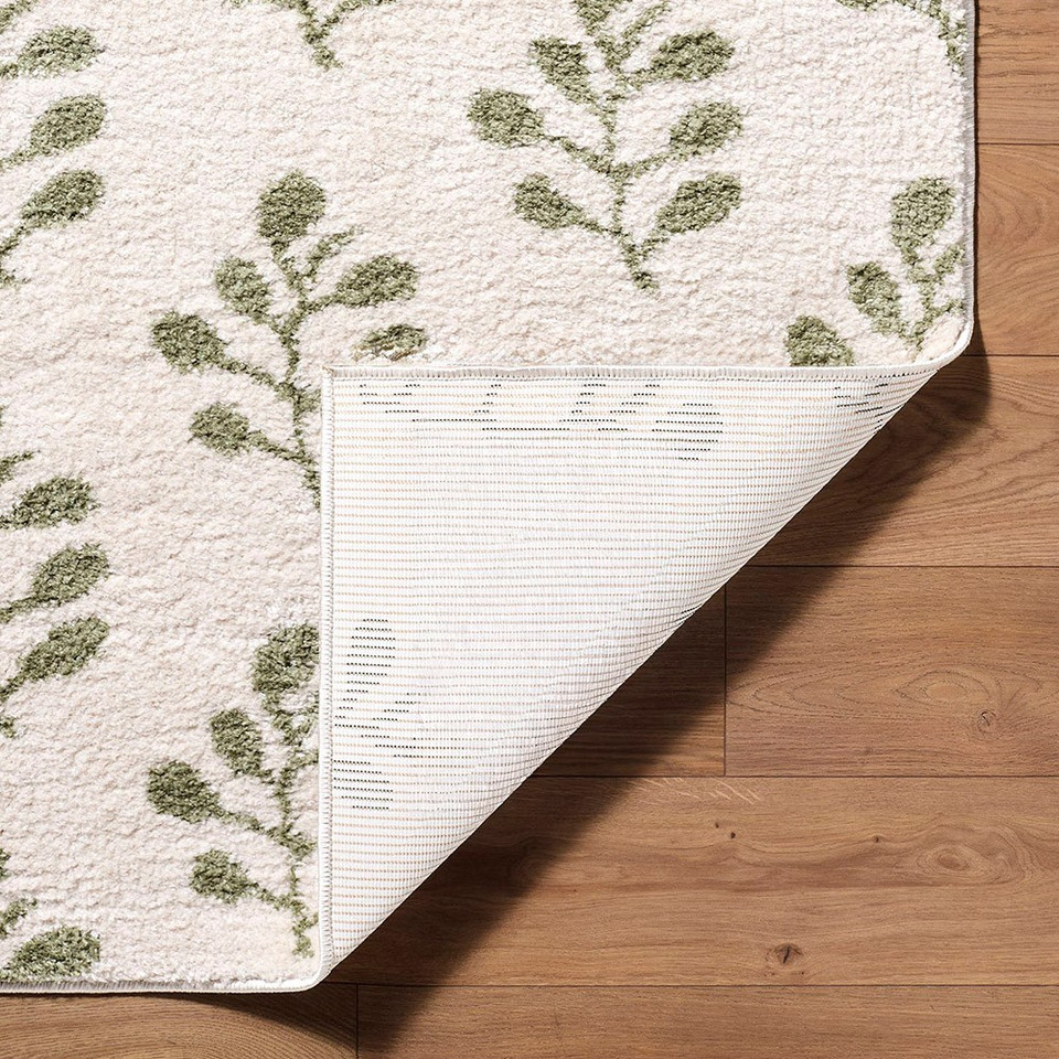 Tivoli Shaggy Floral Green Rug