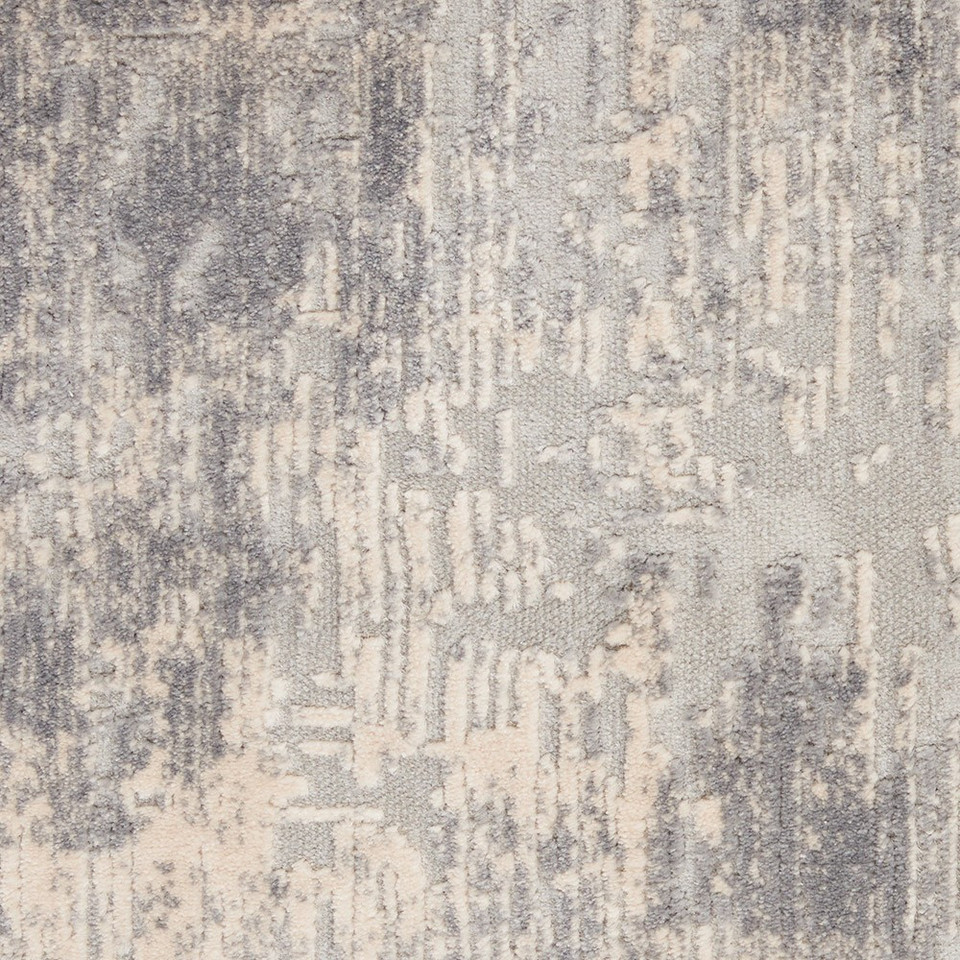 On Sale Rustic Textures RUS01 Ivory Silver Abstract Rug 120x180cm