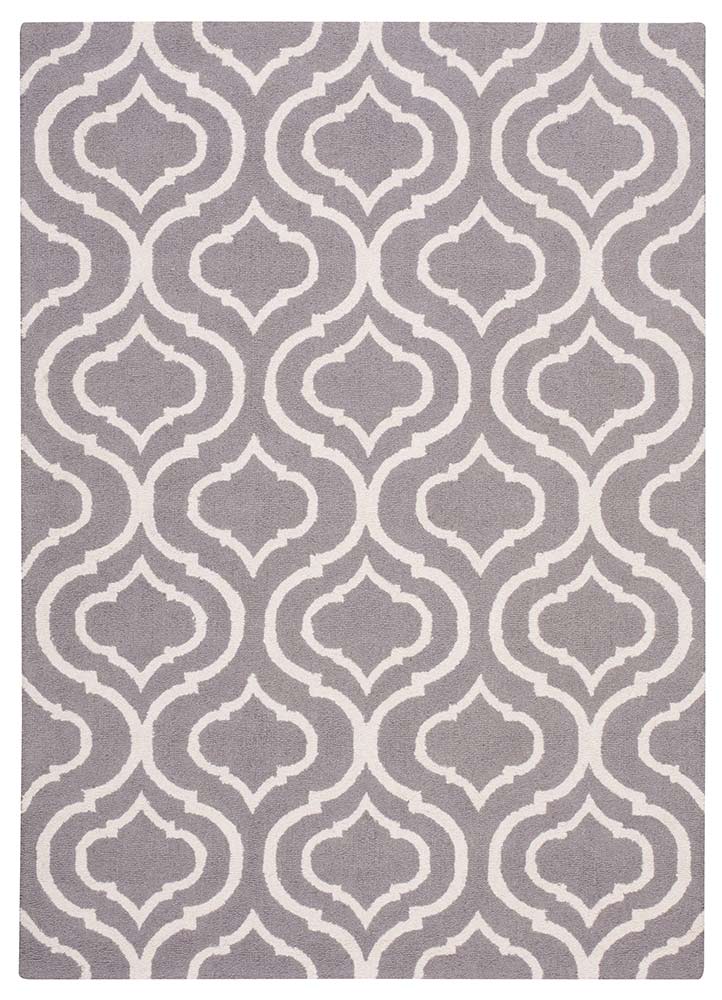 Linear Woolen Rug Silver LIN15