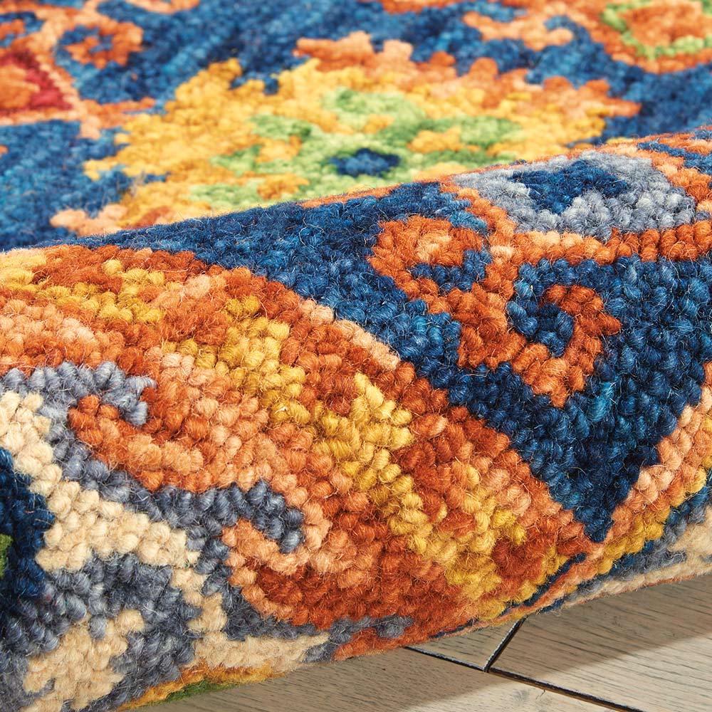 Vibrant Wool rug Navy VIB09