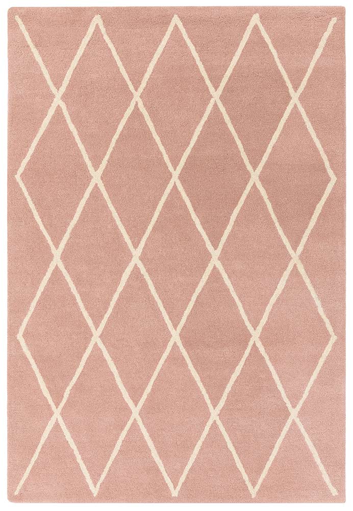 Albany Rug Diamond Pink Wool