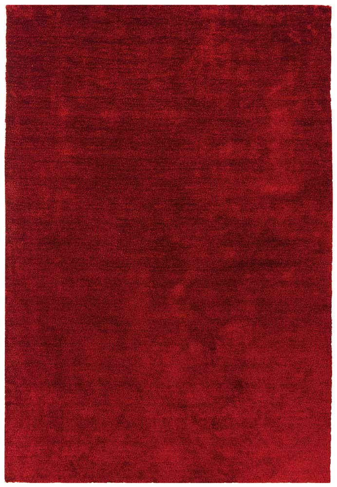 Milo Plain Shimmer Rug Red