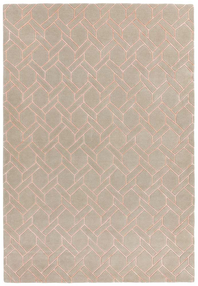 Nexus Rug Fine Lines Silver Pink