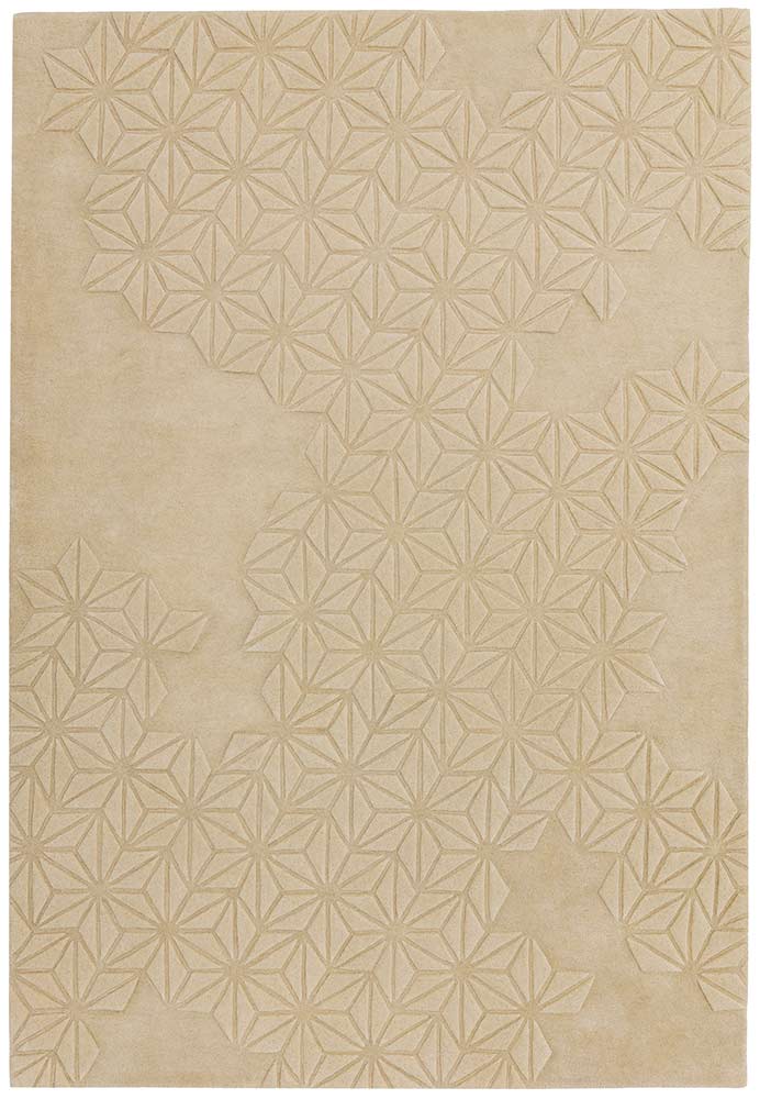 Starburst 3D Rug Natural Woolen Viscose
