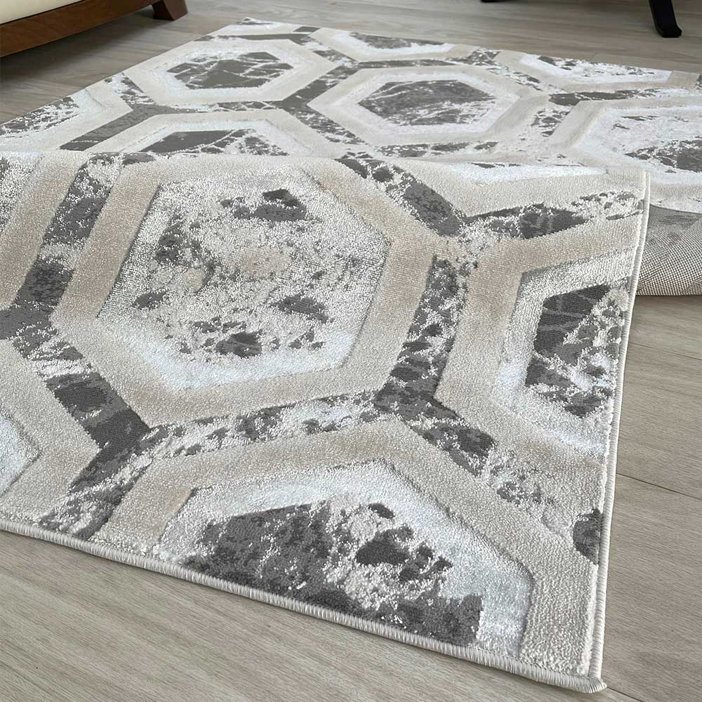 Aurora AU12 Crystal Rug Metallic Silver