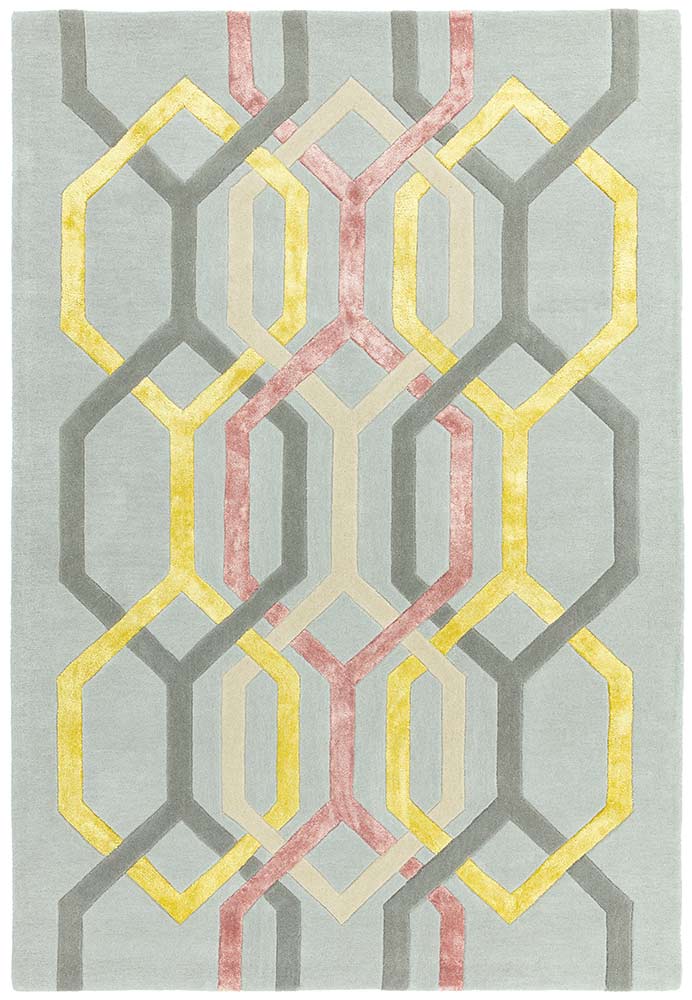 Matrix 67 Hexagon Silver Rug