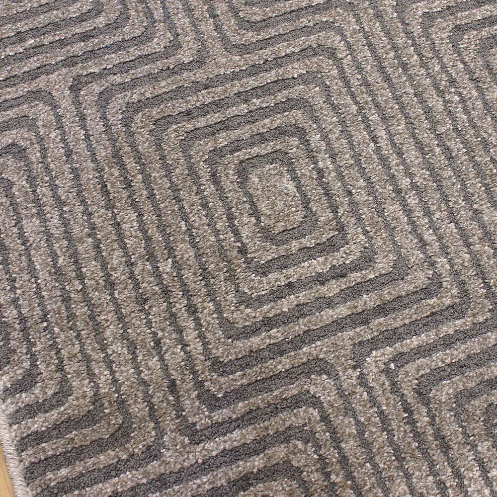 Geo Rug Plain Dark Grey Geo 09 7131