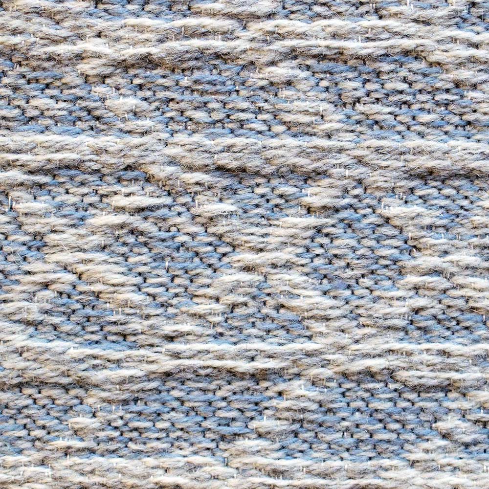 High Line Blue Grey Wool Rug 5008 96