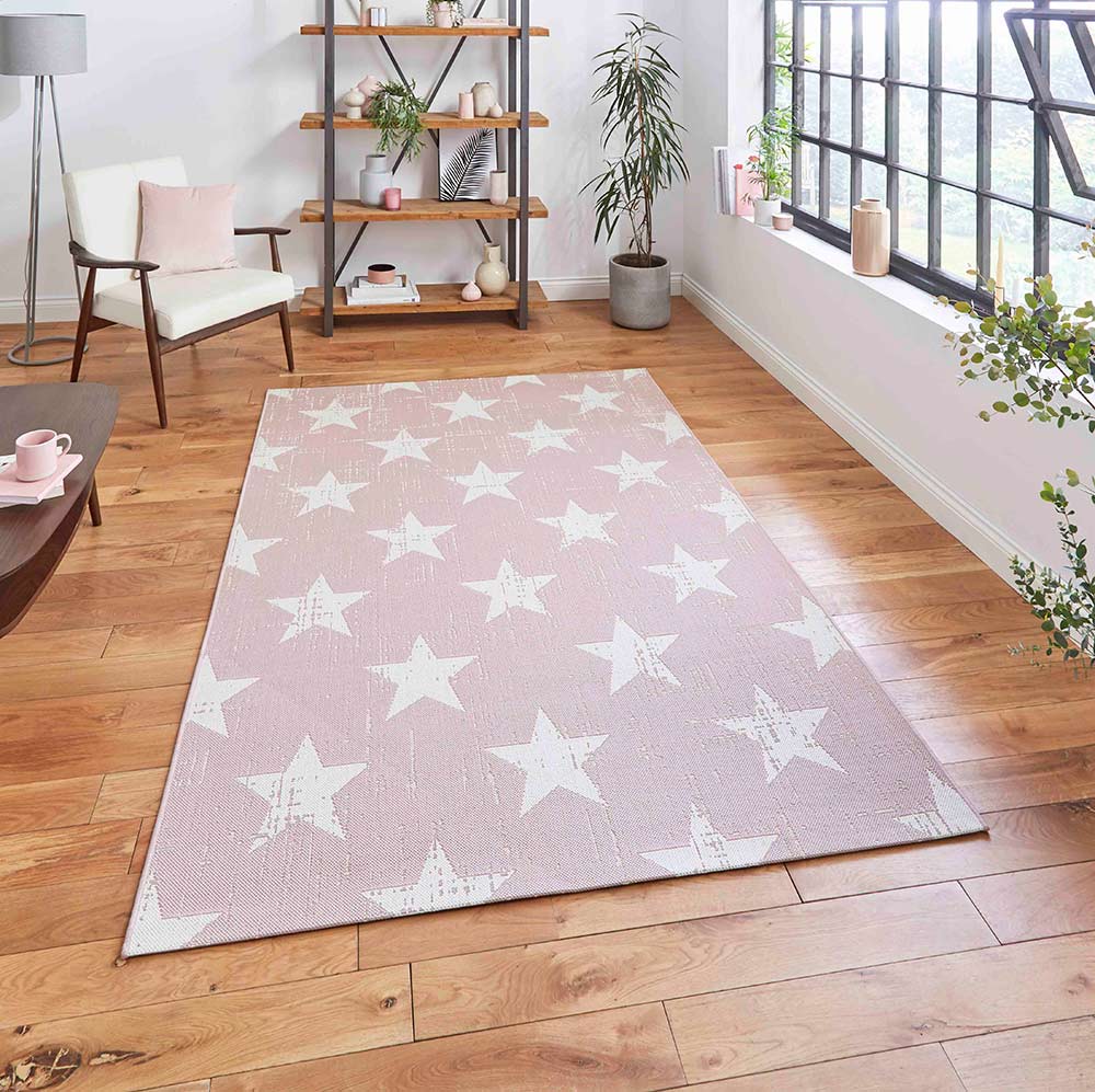 Santa Monica 48648 Rose Cream Indoor Outdoor Rug