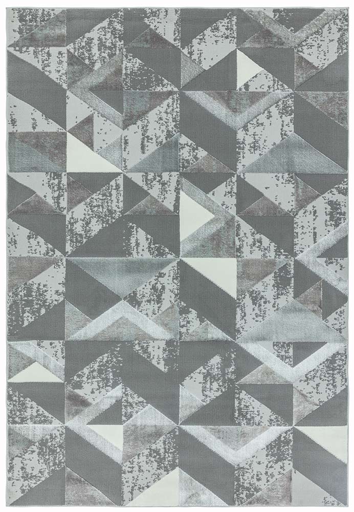 Orion OR09 Flag Silver Geometric Rug