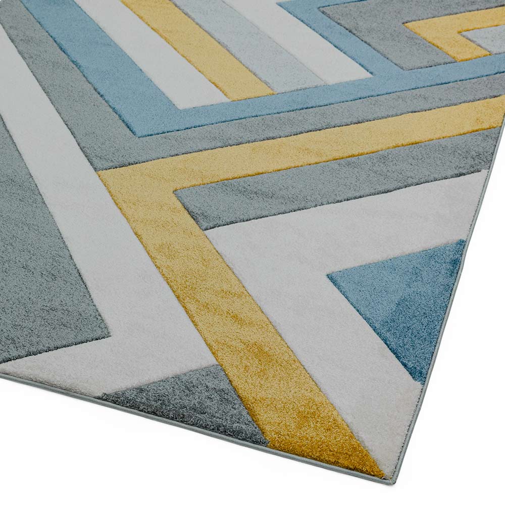 Sketch SK09 Linear Grey Multi Geometric Rug