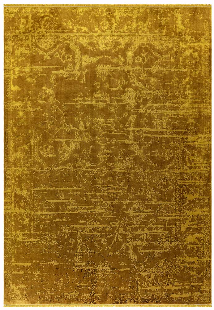 Zehraya ZE09 Gold Abstract Classic Plain Rug