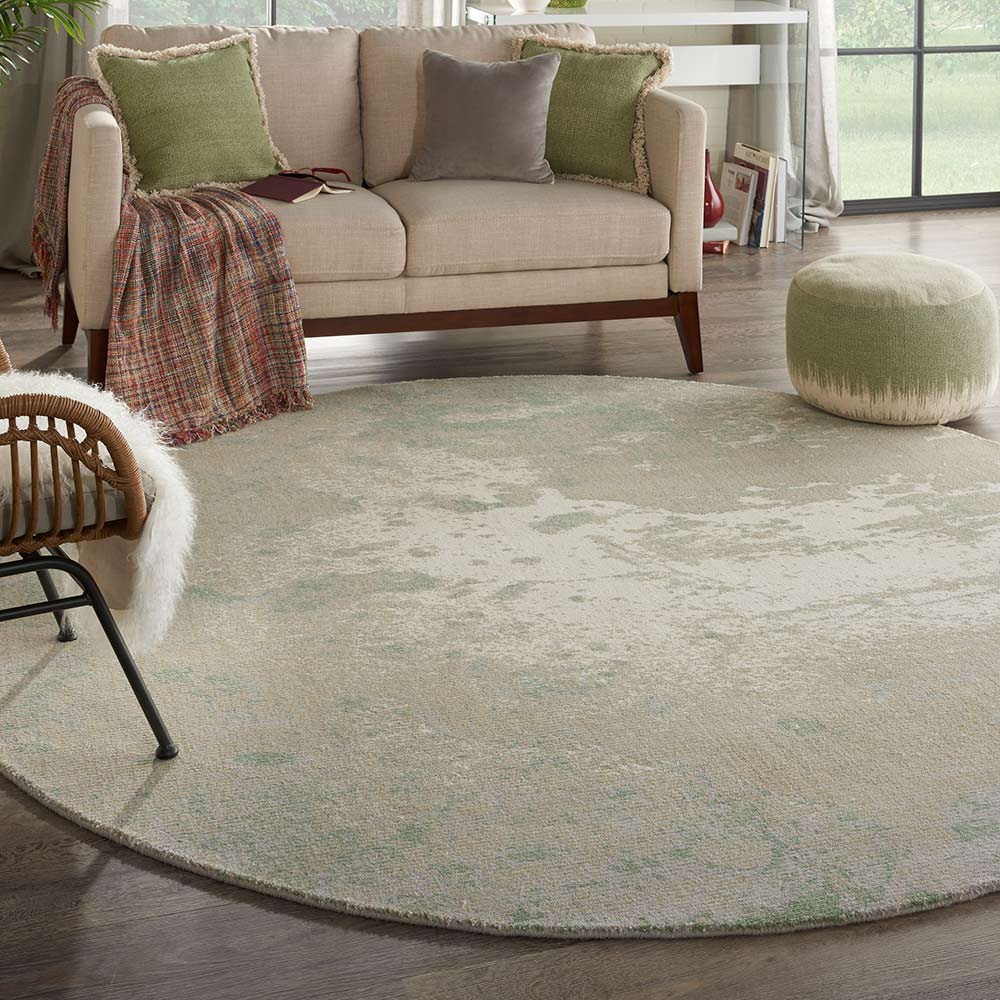 Twilight TWI06 Ivory Green Abstract Rug