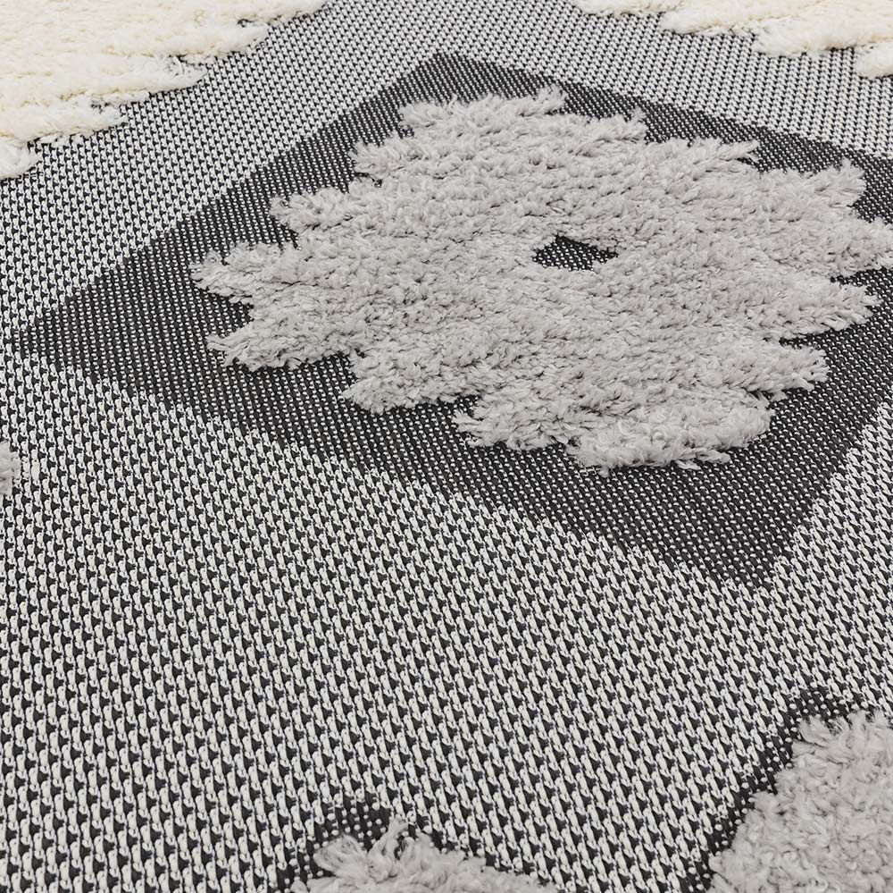 Monty Rug Black Cream Tribal MN01