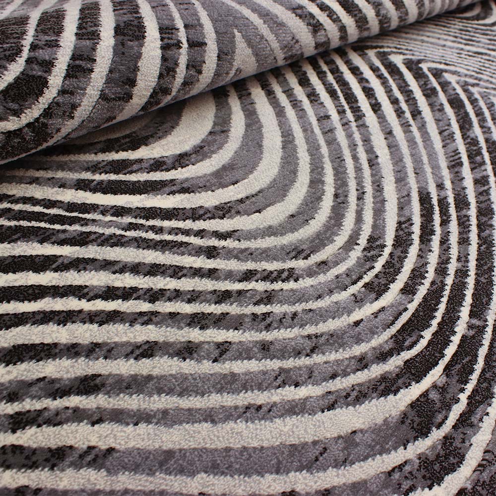 Galleria Zebra Rug Black White Grey Rug