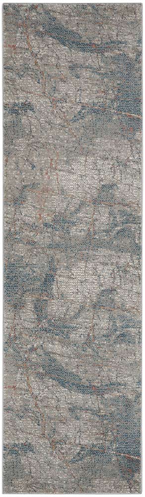Rustic Textures RUS15 Light Grey Blue Abstract Rug