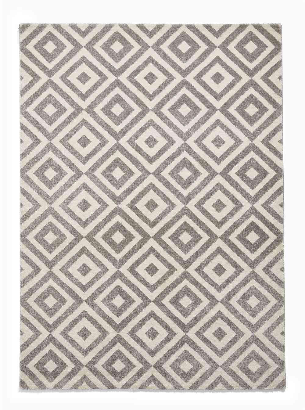 Geometric Rug Brooklyn BRK89 Grey White