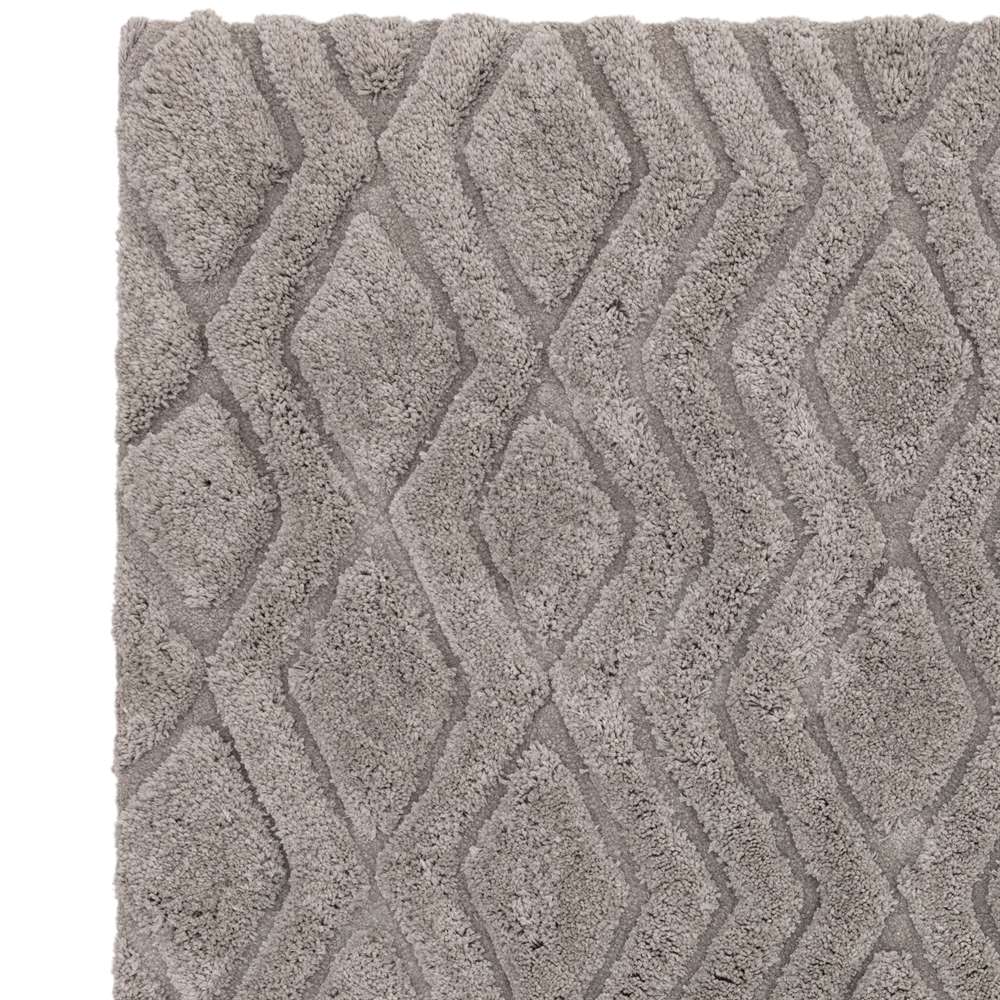 Harrison 3D Shag Silver Rug 120x170cm