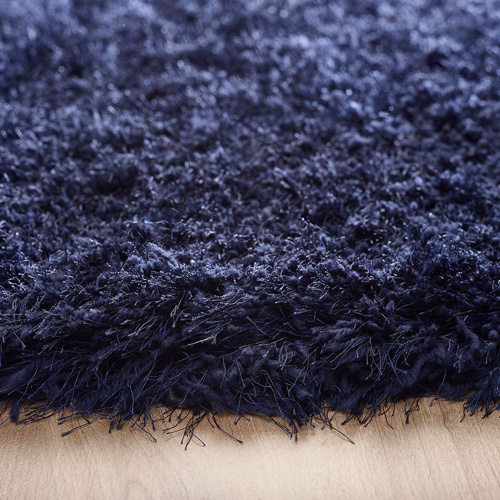 Origins Extravagance Navy Thick Shaggy Rug