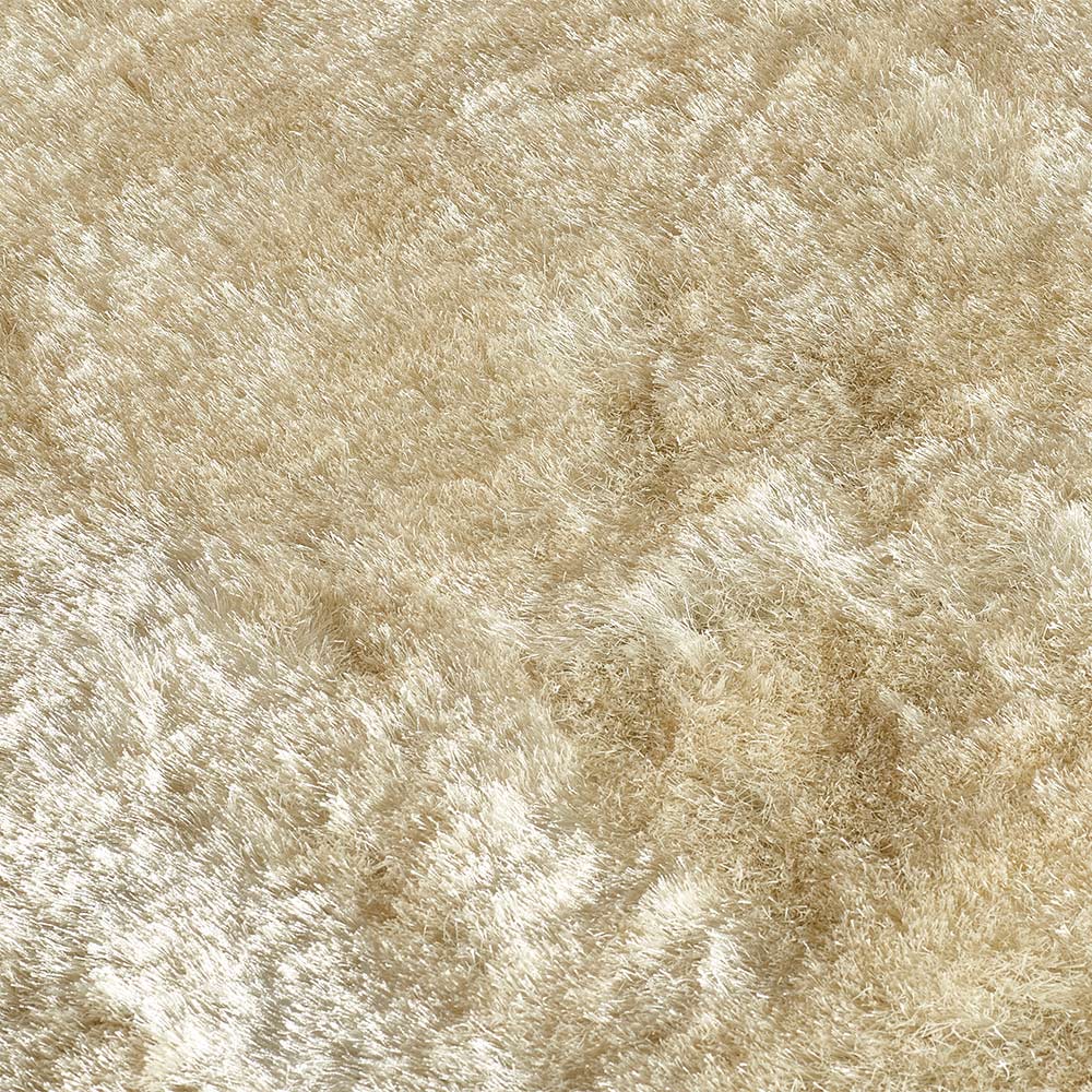 Origins Glamour Shimmer Champagne Ridged Shaggy Rug