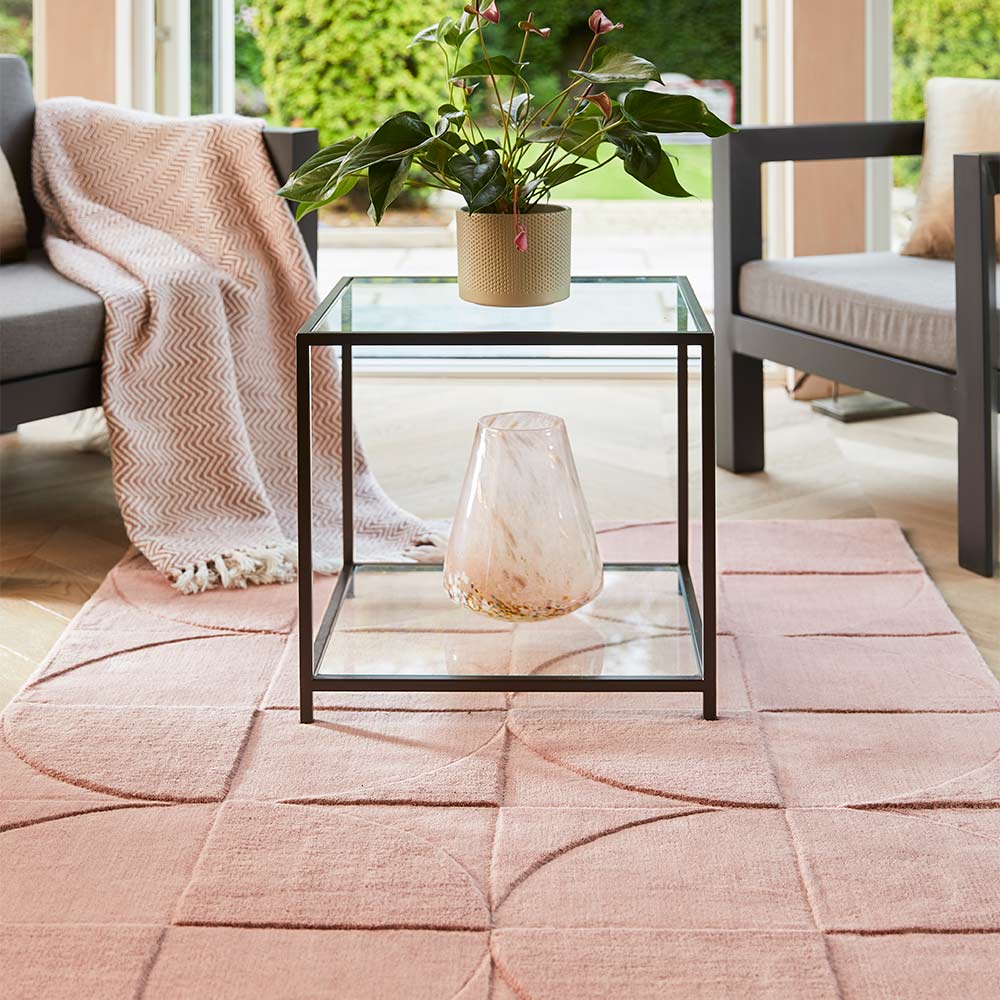 Origins Penny Blush Plain Carved Rug