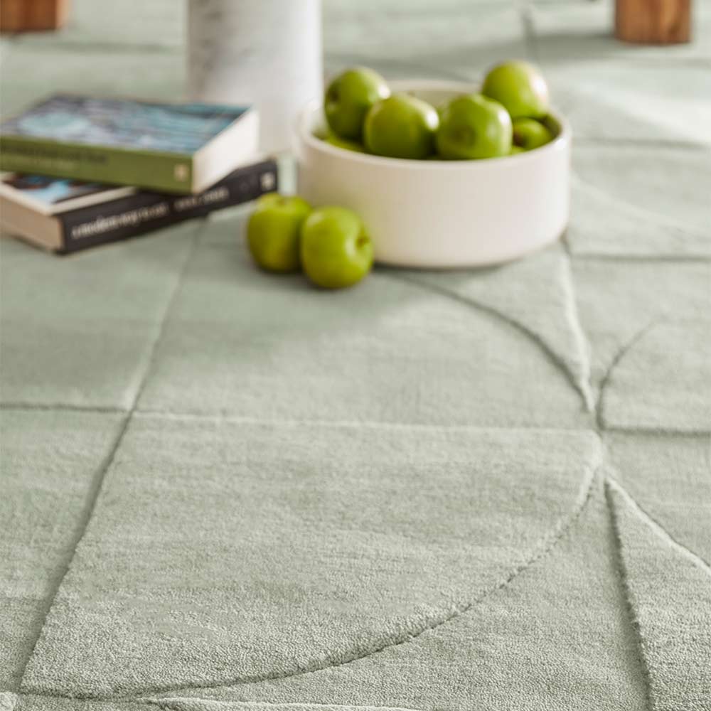 Origins Penny Eucalyptus Plain Carved Rug