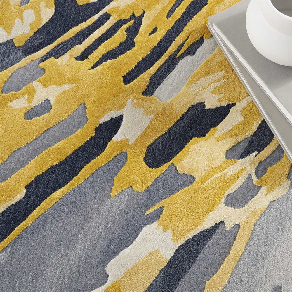 Prismatic PRS24 Grey Gold Wool Rug