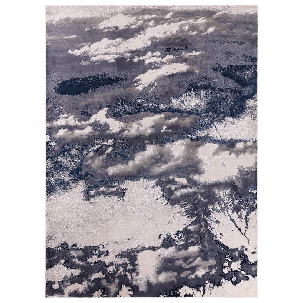 On Sale Aurora AU20 Storm Rug Blue Cream Abstract 80x150cm