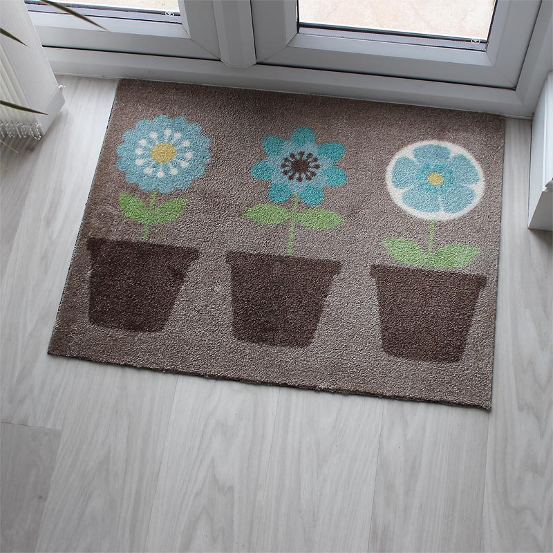 Flower Pots Washable Doormat