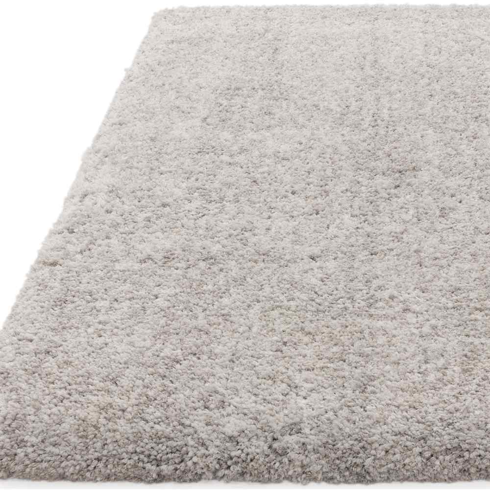 Barnaby Soft Shaggy Rug Plain Silver