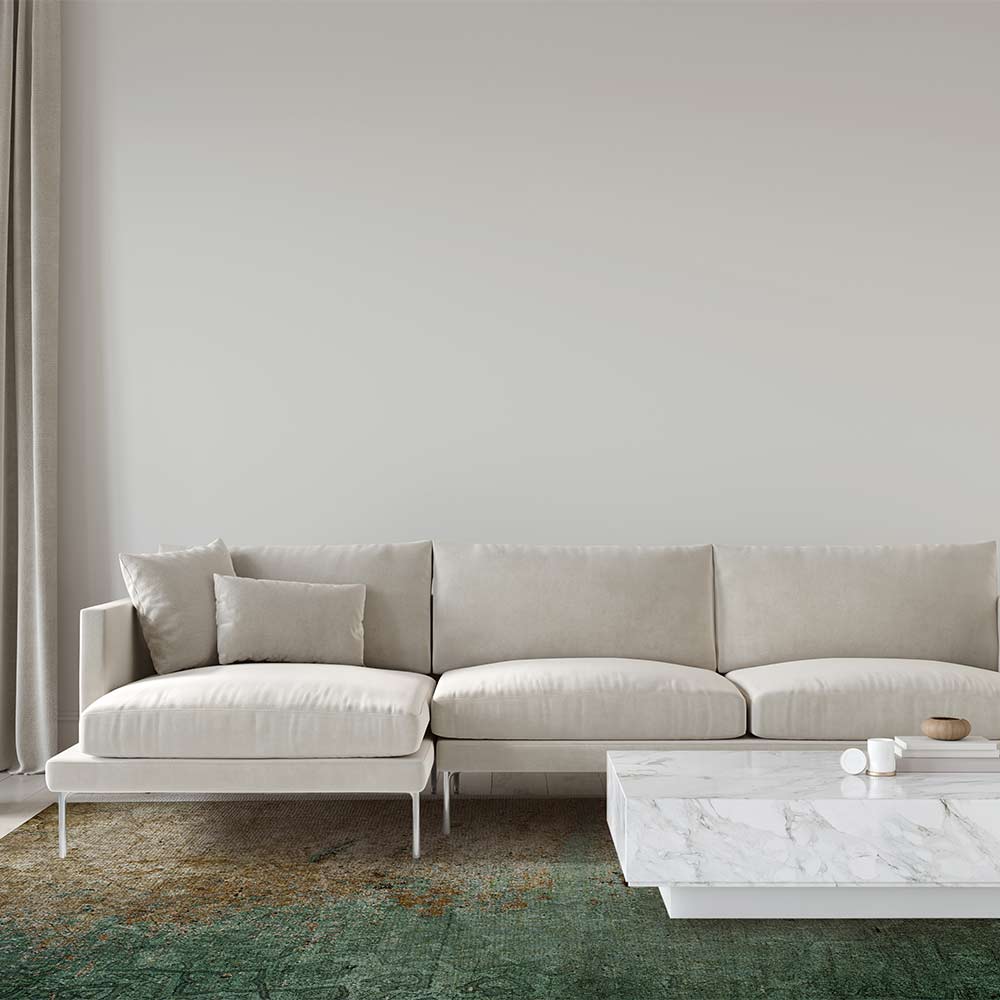 Concours Zagros Green Thin Washable Rug 0043