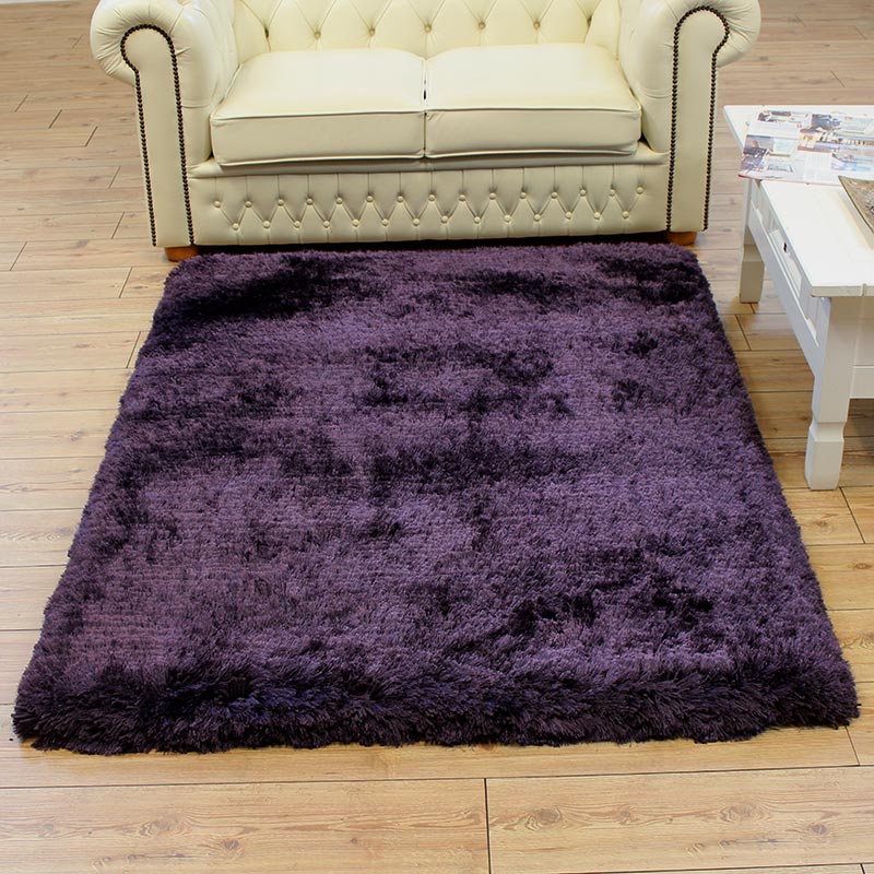 Ultra Thick Plush Shaggy Rug Purple