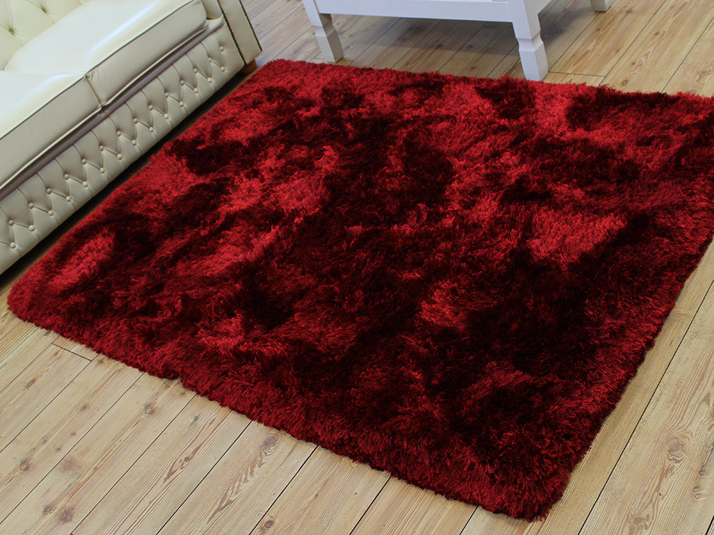 Ultra Thick Plush Shaggy Rug Red