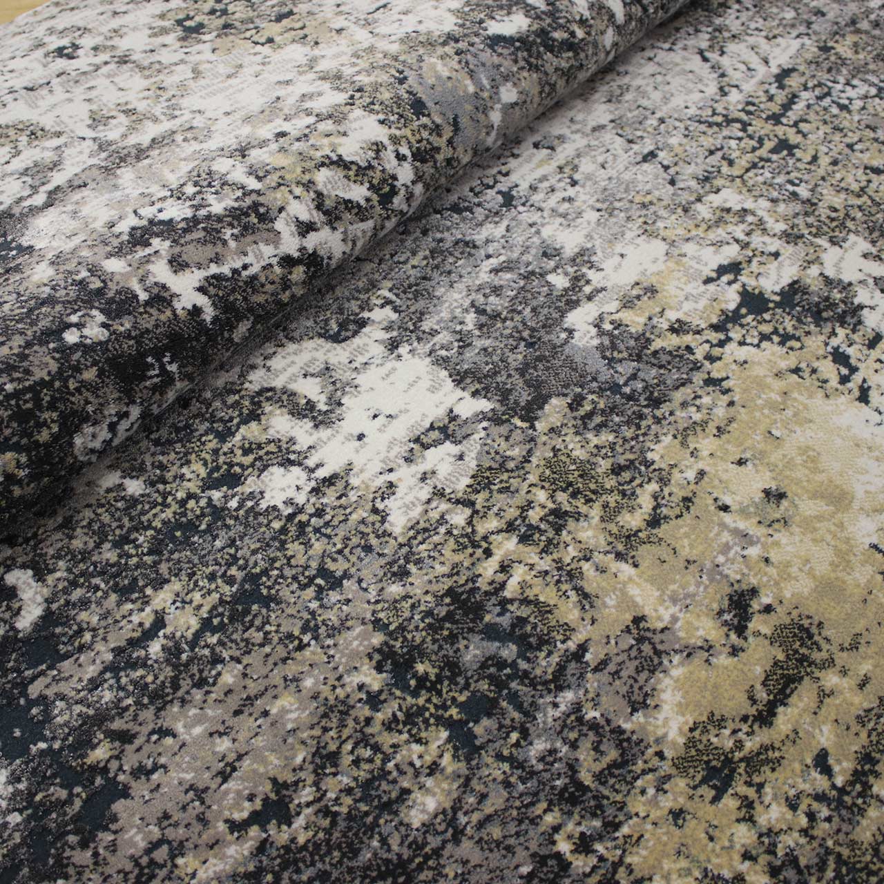 Canyon Charcoal Ochre Silky Rug