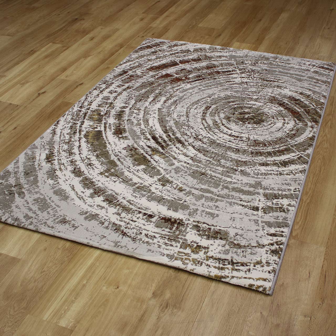 Quartz Gold Rust Annual Rings Rug